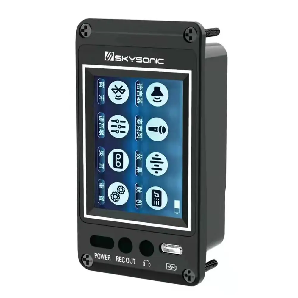 

TF-1 Touch-screen Resonant Pickups Classic Guitar Preamp Vibration Equalizer Magnetic Force Microphone Dual Pickup System