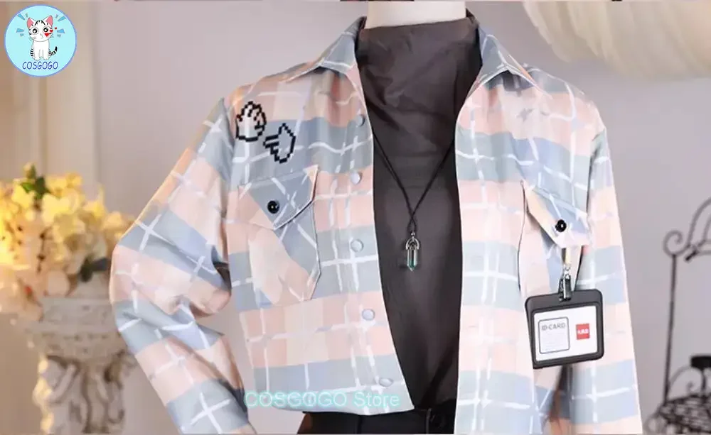 Костюм для косплея Game Nu: Carnival Eiden стильный мужской кожный модный наряд