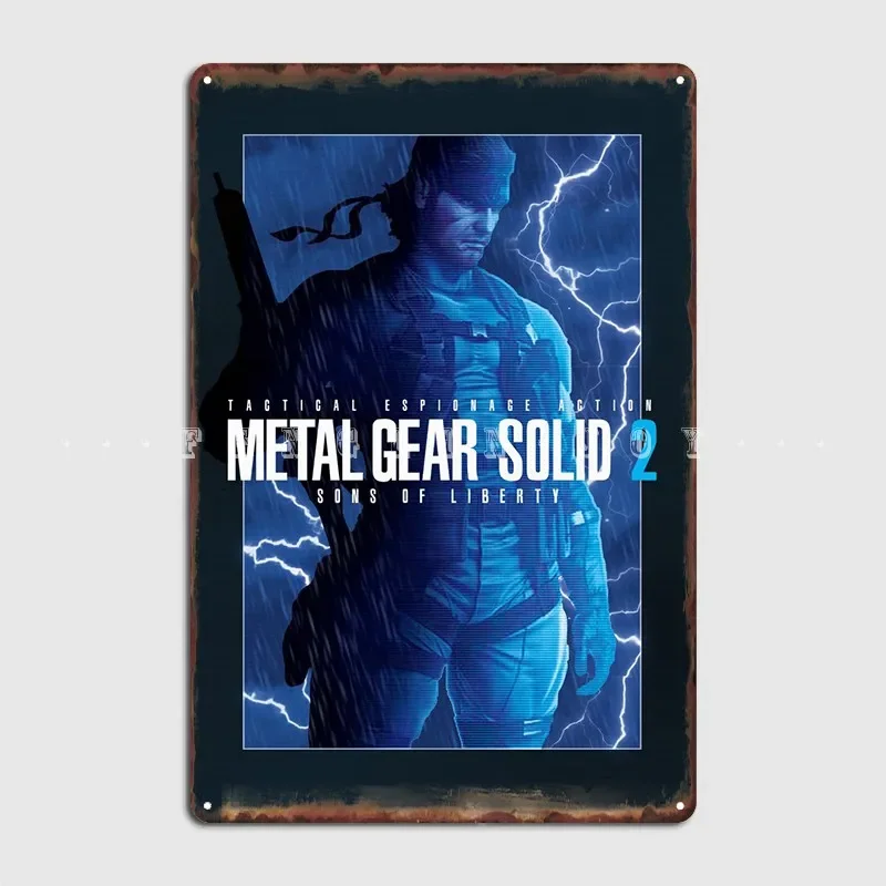 Metal Gear Solid 2-шторовый постер металлическая табличка клубная вечеринка клубный бар