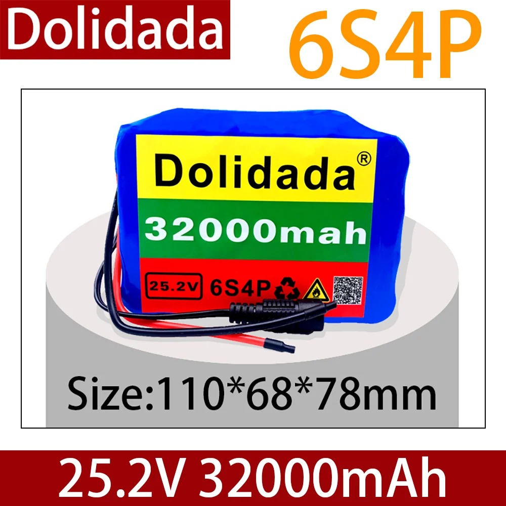 

6s4p 24V 32Ah 18650 Lithium Battery 25.2v 32000mAh Electric Bicycle Moped /Electric/Li ion Battery Pack
