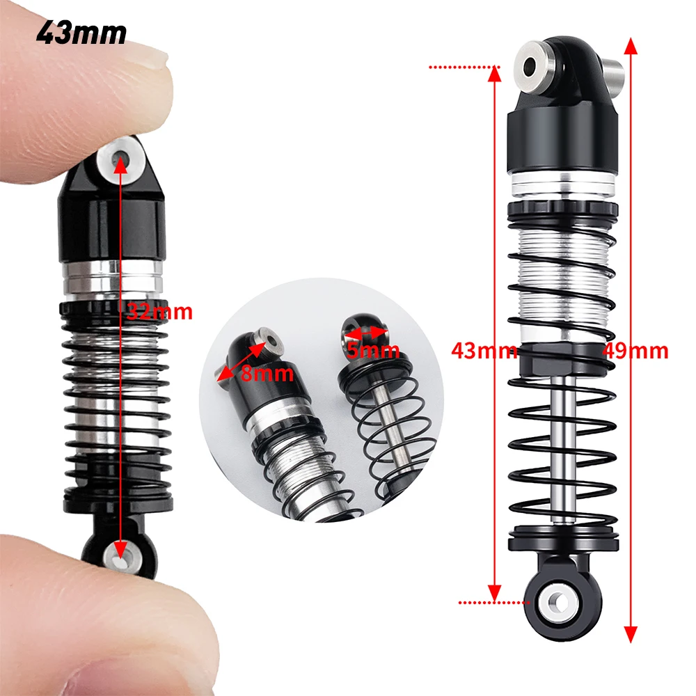 AXSPEED 4 шт. Alu 333843 мм масляный амортизатор для осевого SCX24 Deadbolt C10 Wrangler Gladiator Bronco 124 RC автозапчасти (art.: 3920cae784cb8) - 3920cae784cb8