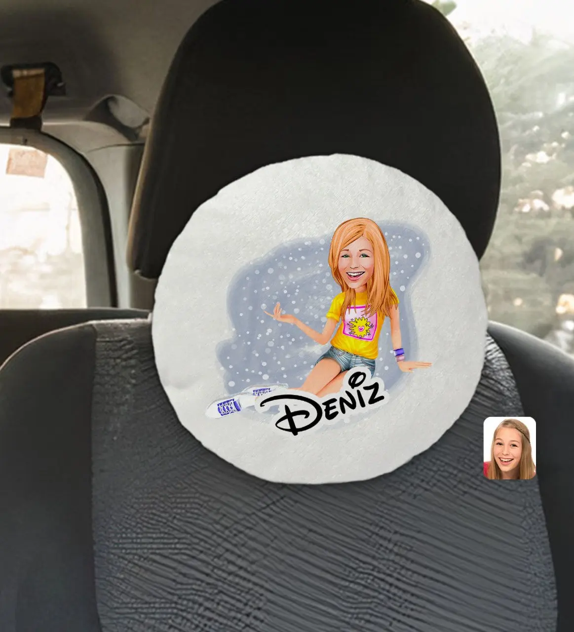 

Персонализированное женское карикатурное круговое автомобильное сиденье yastığ--- 42