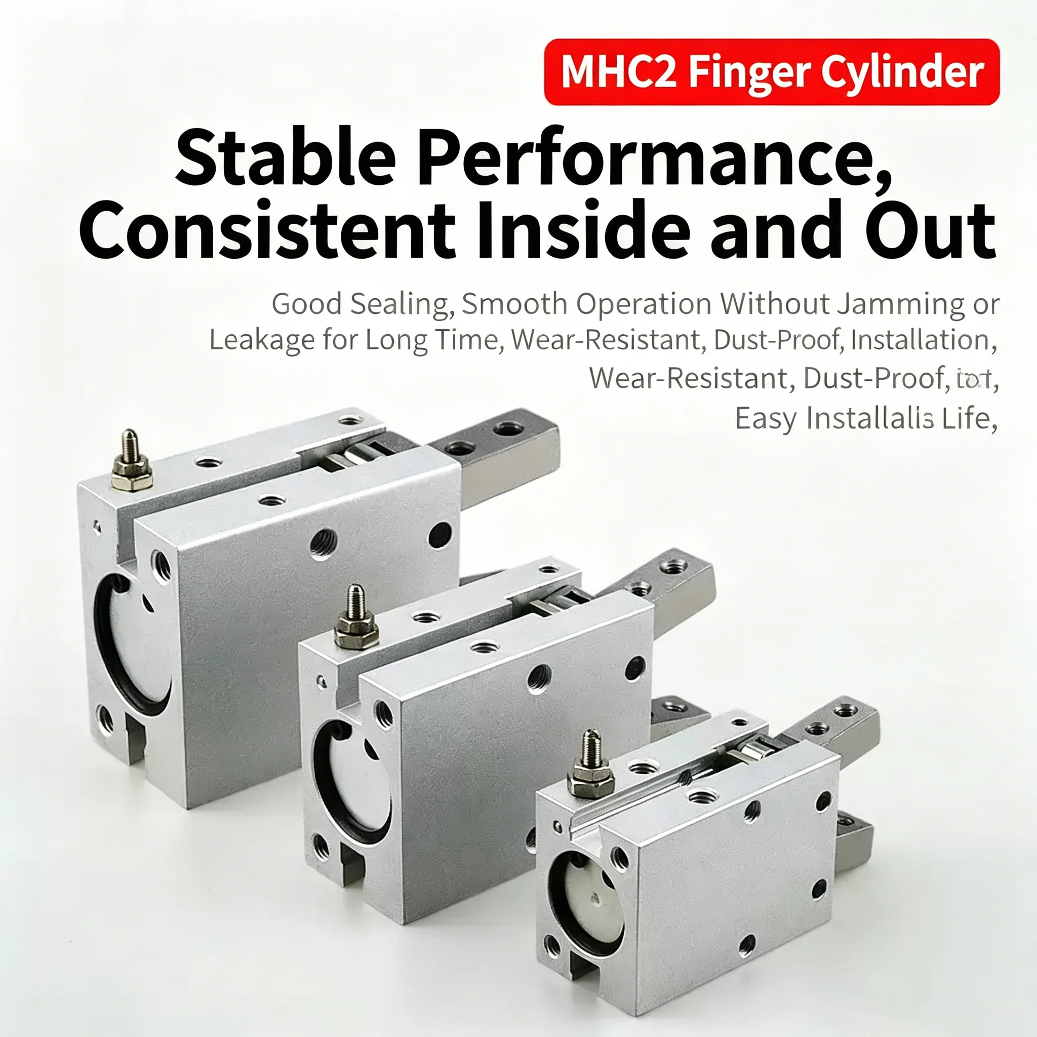 Фото Пневматический захват MHC2 НОВИНКА, угловой тип, MHC2-10D, MHC2-16D, MHC2-20D, MHC2-25D, алюминиевые зажимы, пальцевый цилиндр №3