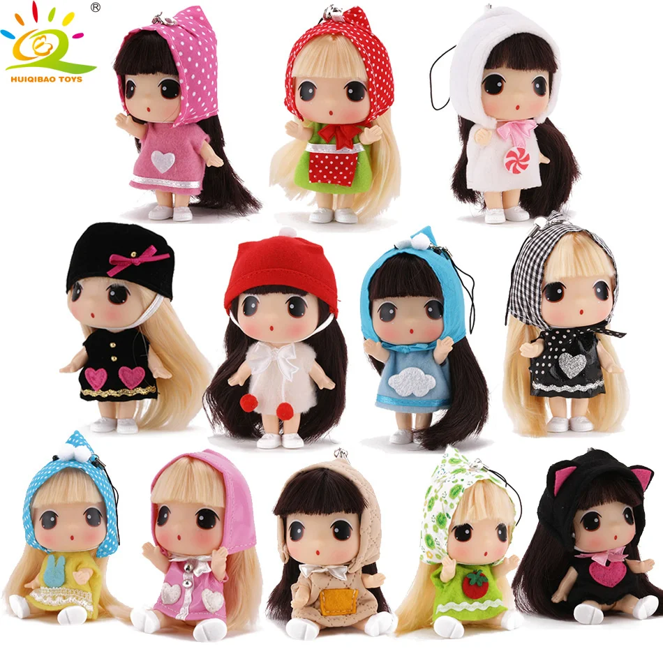 

12 Styles Mini 9cm Korean Mini Joint Confused Ddung Dolls Fashion Dress up Princess Baby Children Collection Toys For Girls Gift