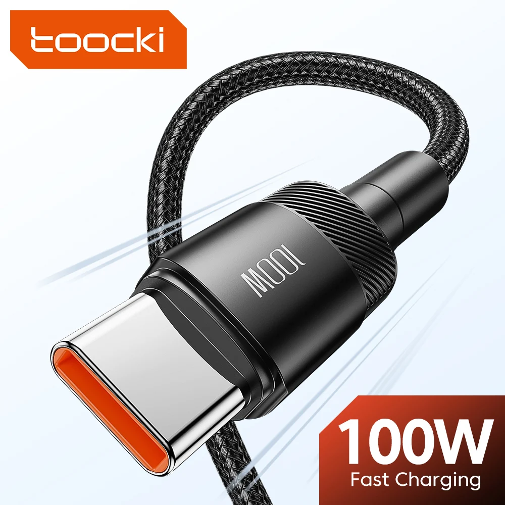 Toocki 100ワットタイプcタイプcケーブルusb c pd 5A急速充電充電器のコードxiaomiポコF4 F3サムスンredmi macbook 3mケーブル