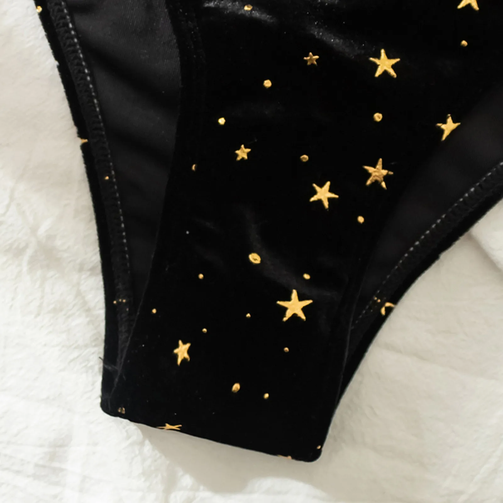 Комплект бикини бархатный купальник со звездами танкини женский сексуальный