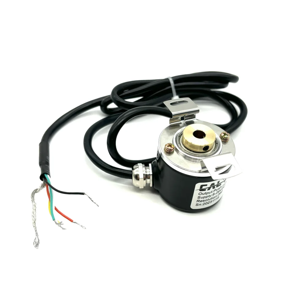 Фото CALT GHH38-06G360BMP526 Энкодер с полым валом 6 мм 360 p/r Push Pull A B Z Напряжение 5-26 В №4