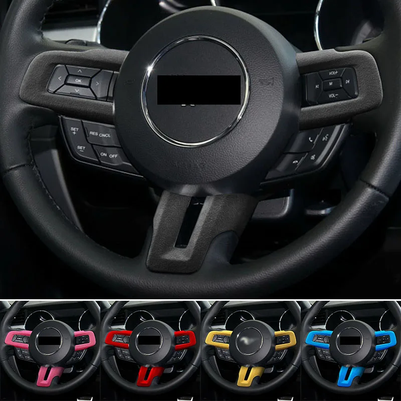 

Замшевые пушистые декоративные полосы на руль, автомобильные наклейки для Ford Mustang 2015 2016 2017 2018 2019 2020, аксессуары для интерьера