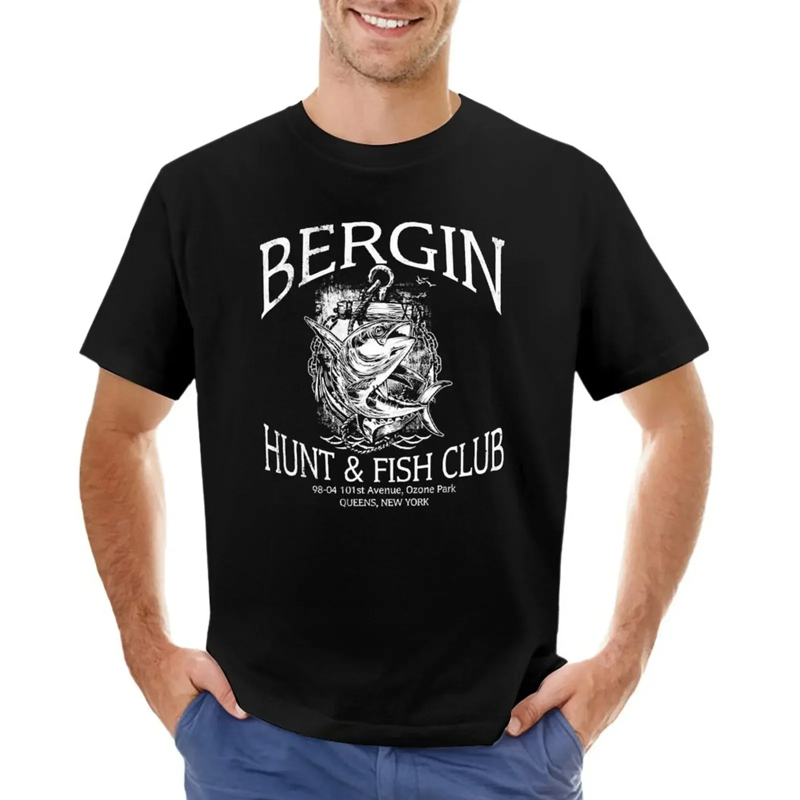 Bergin Hunt and Fish Club Детская футболка с эффектом потертости рубашка на заказ Мужская