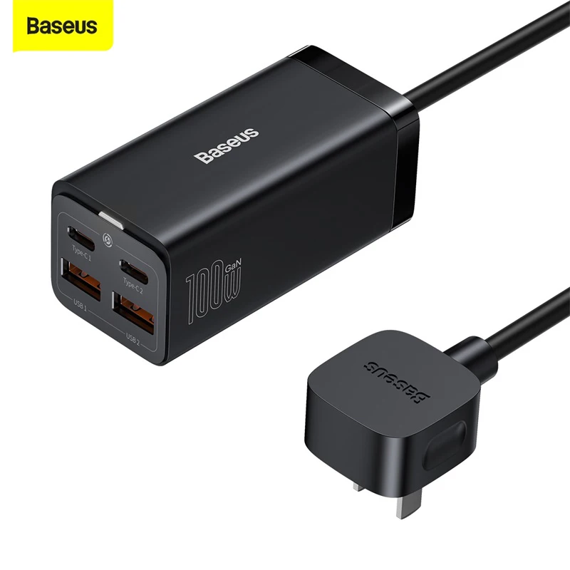 

Настольное зарядное устройство Baseus GaN 100 Вт, быстрая зарядка 4,0 QC 3,0 PD, USB Type C, быстрая зарядка для MacBook, Samsung, iPhone, ноутбука