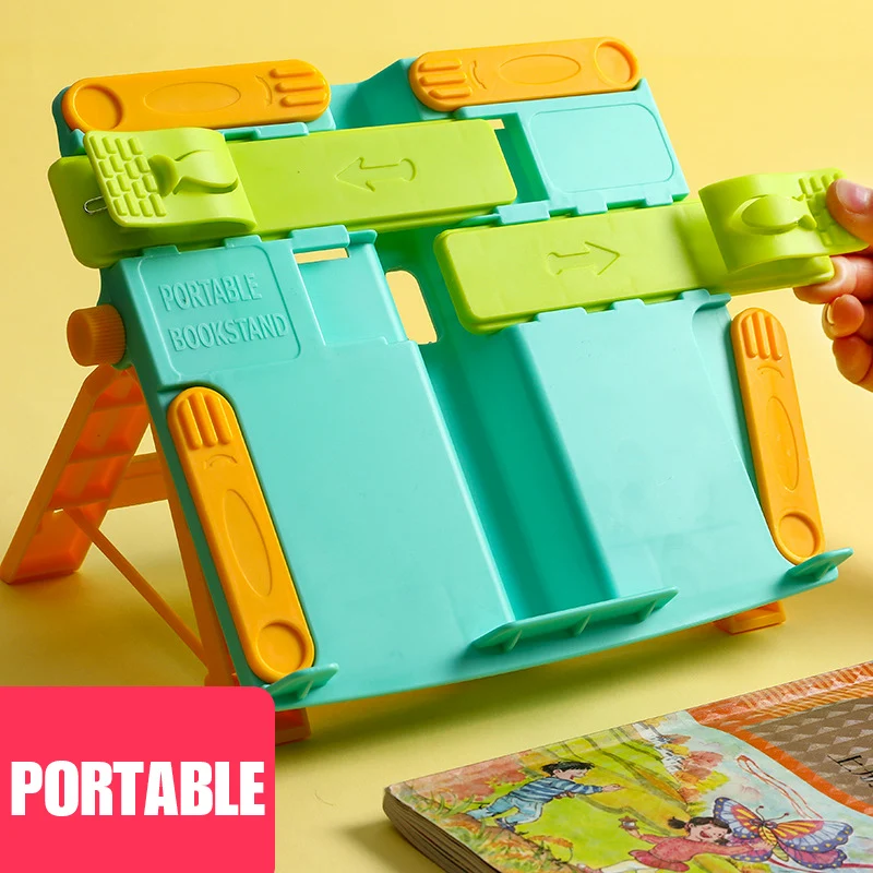 

Multicolor Book Stand Holder Portable Foldable Bookend Bookstand Reading Support For Student Children Writing Bracket Office Use