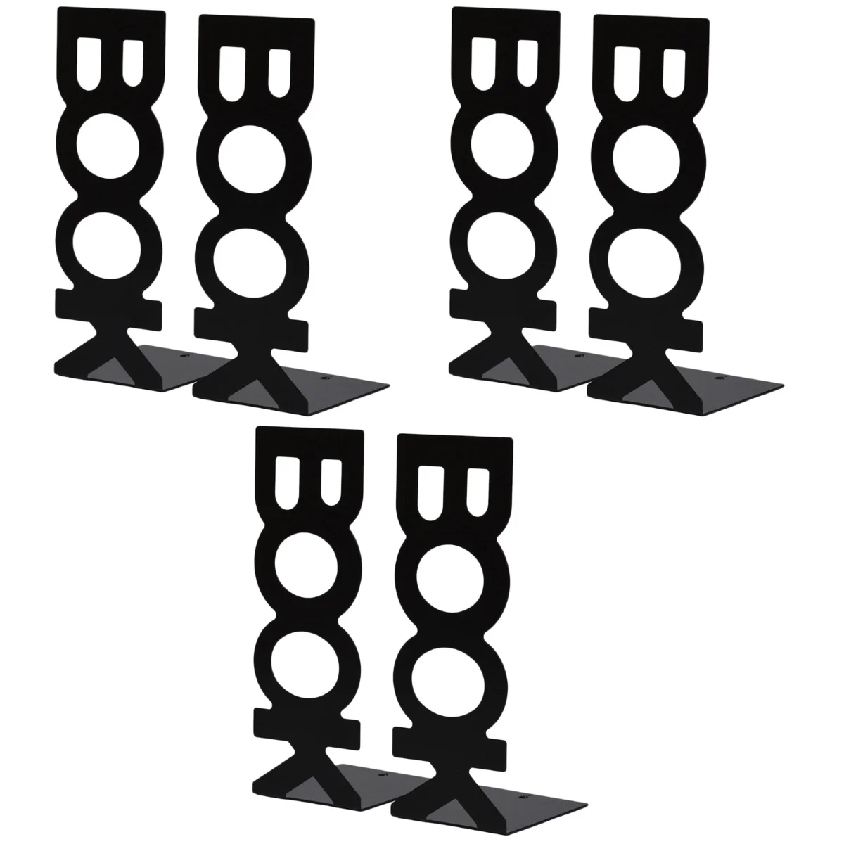 

12 pcs Retro Bookends Frame Book Frame Book Organiser Creative Book Organiser Stationery for Student (208mm Black)