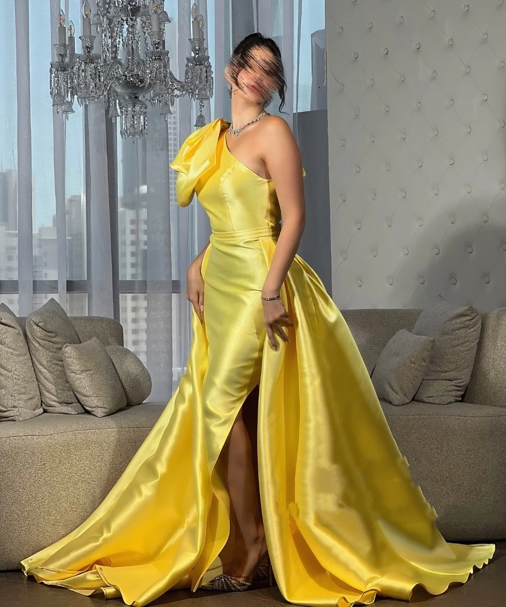 Сексуальные плиссированные длинные платья с бантом на одно плечо по