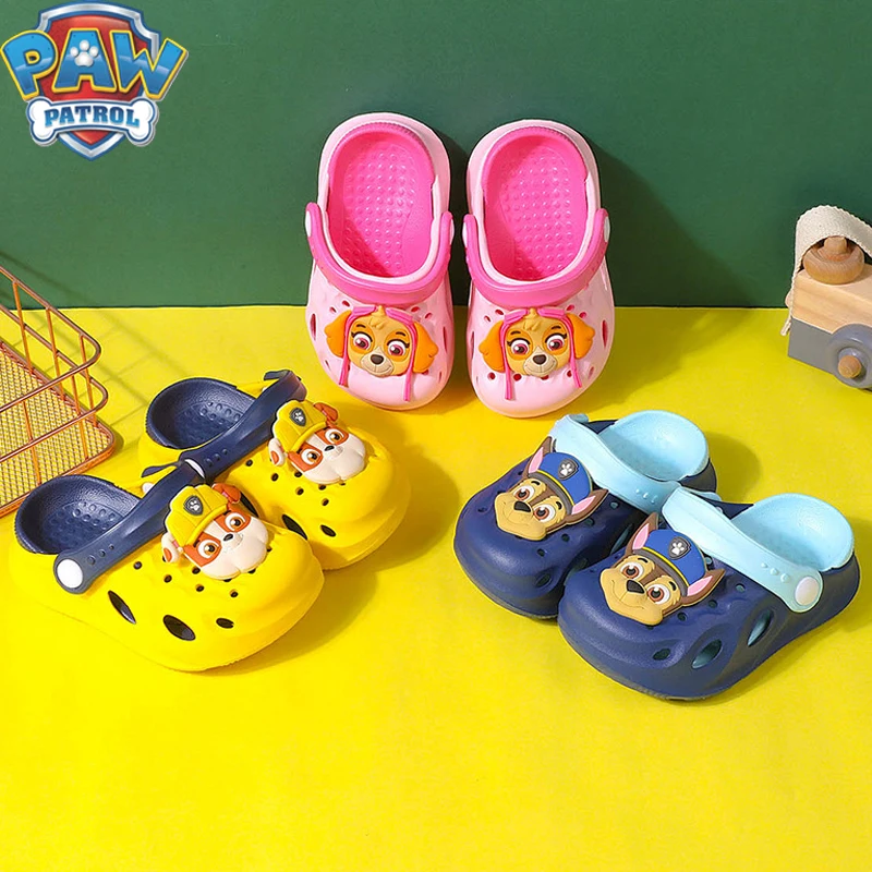 

2022 New PAW PATROL Summer Children's Hole Shoes Spin Master Male and Female Baby Baotou Beach Shoes Sandals and Slippers Gift