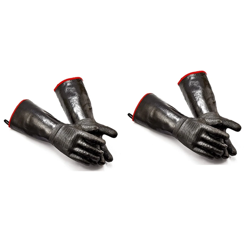

4X High Heat Gloves Griller Insulated Cooking Gloves For Barbecue/Grill/Smoker/Oven Mitt/Baking, 17Inch Long Sleeve