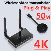 wireless hdmi video transmitter and receiver kits 5g 4k wireless mini projector for home plug and play for streaming tv stick pc