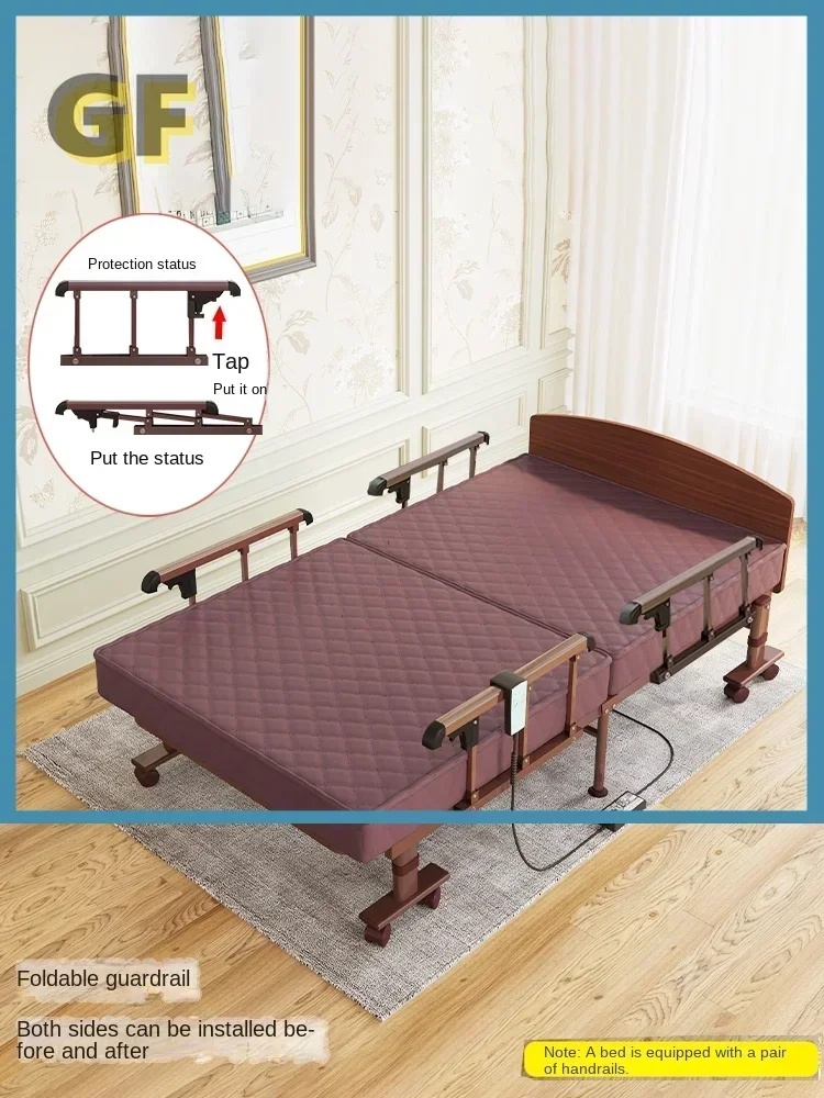 Латексная электрическая кровать складная односпальная подъемная и регулируемая