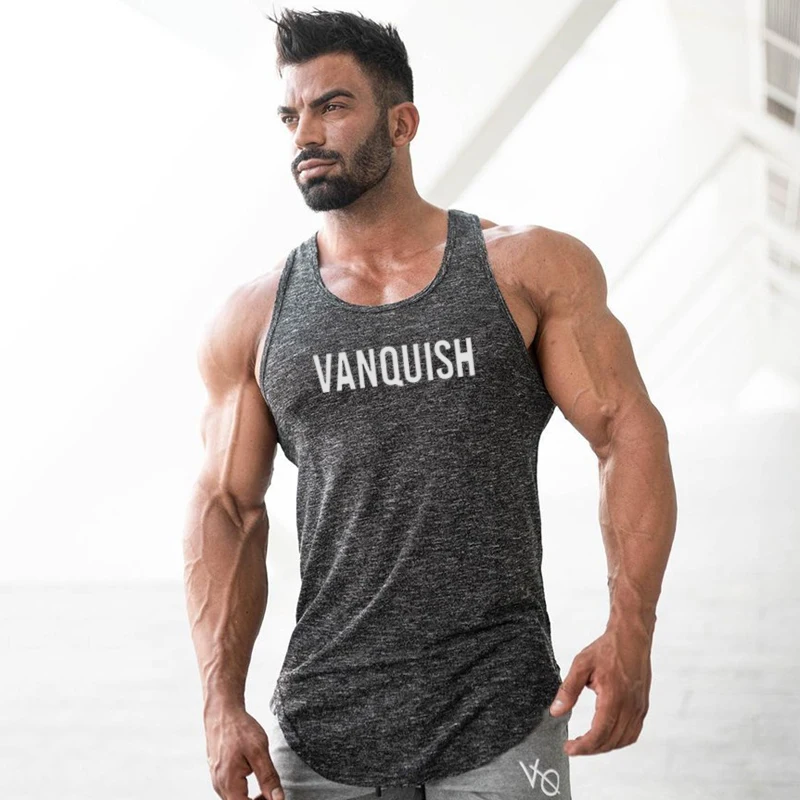 

New VQ Fitness Vest Men's Elastic Training Running Basketball Wear Sports Top Sleeveless Men's Vest outdoor mountaineering top