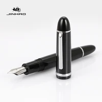 jinhao x159 fountain pen black acrylic barrel silver trim iraurita fine nib ink pens for writing office business school a7107