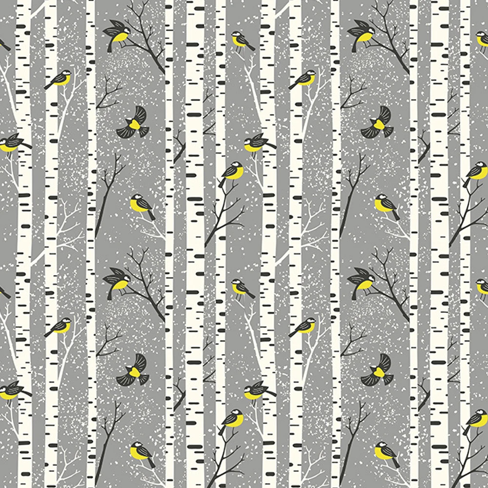 Birch Tree Peel and Stick Wallpaper Self Adhesive Wood Stick Forest Bird Wallpaper for Study Background Wall Home Decoration images - 6