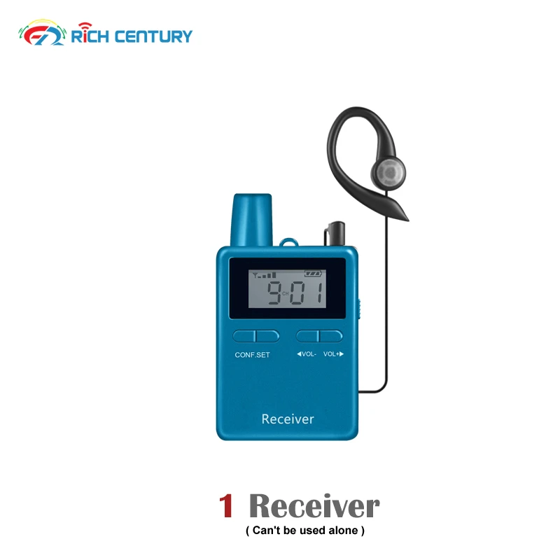 

RichCentury 2401 Portable Wireless Audio Tour Guide System 50 Channels 1 Receiver For Instruction Horse Riding Church Meeting