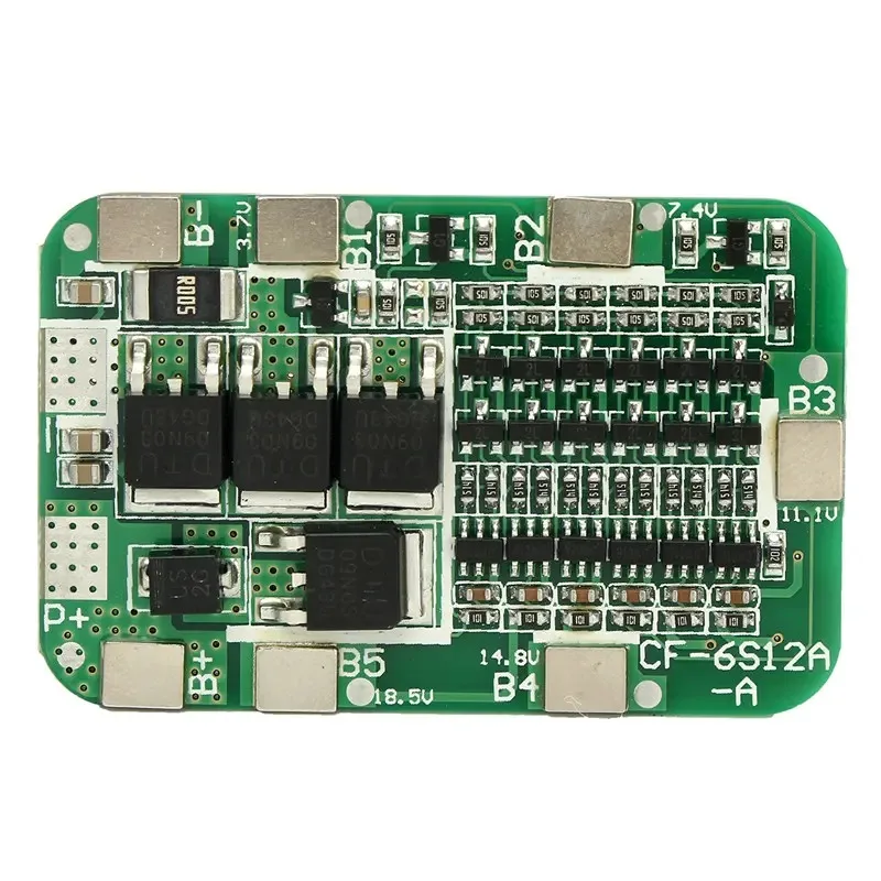 Модуль защиты li-ion аккумуляторов PCB BMS 6S 18650 12A | Электроника
