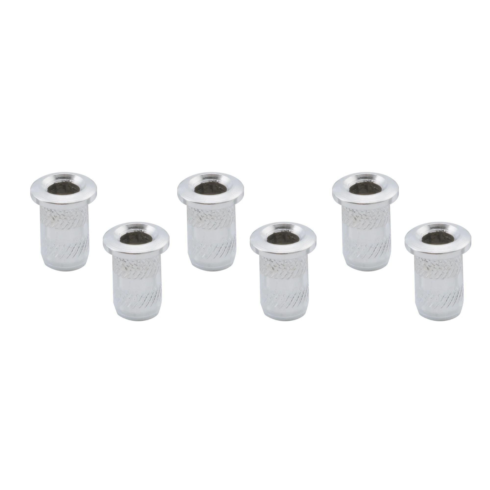 

Musiclily Pro 4mm Steel Top Mounting String Ferrules for Electric Guitar, Chrome (Set of 6)