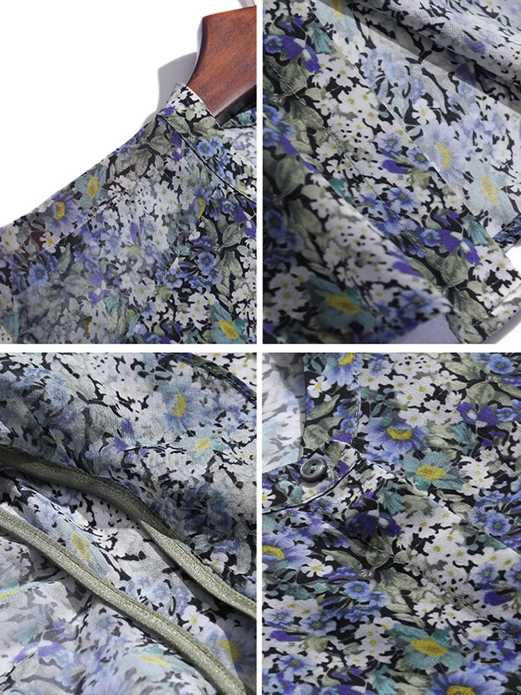 Модные женские блузки EVNISI 2022 повседневные шифоновые летние топы с оборками и