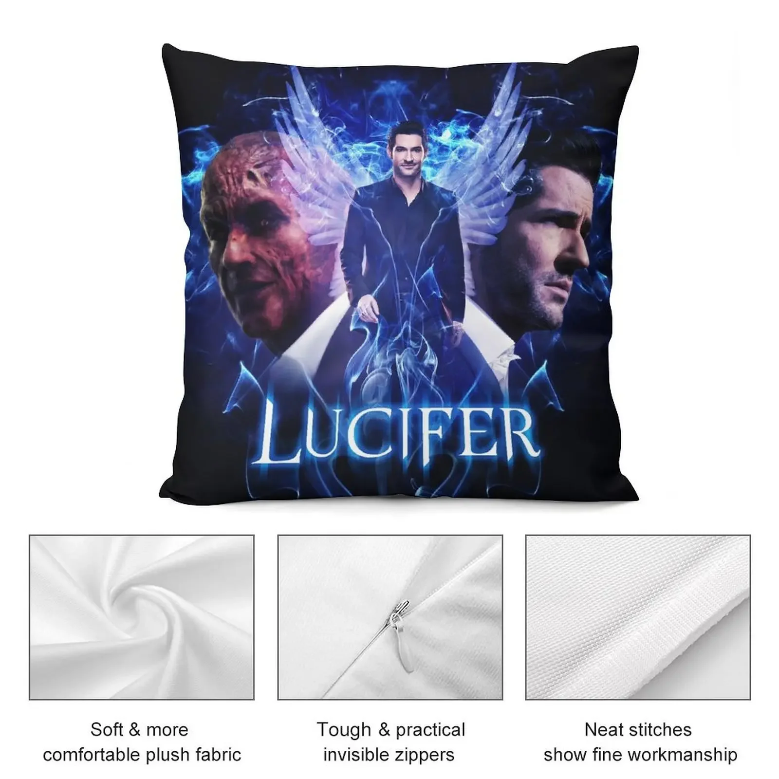 Lucifer Morningstar-Дьявол против ангела декоративная подушка на заказ наволочка чехол