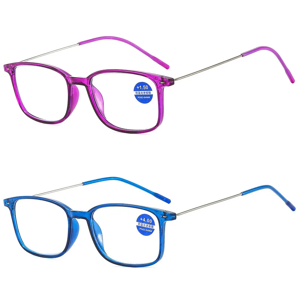 

YCCCRI Reading Glasse 2PCS Unisex Presbyopic Glasses Anti-Blue Light Elderly Glasses with Grade Fashion Eyeglasses