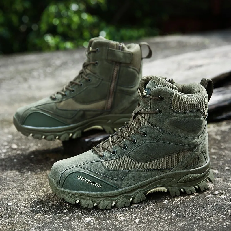 

Tactical Military Combat Boots Men US Army Hunting Trekking Camping Mountaineering Winter Work Shoes Man Ankle Boot Botas Hombre