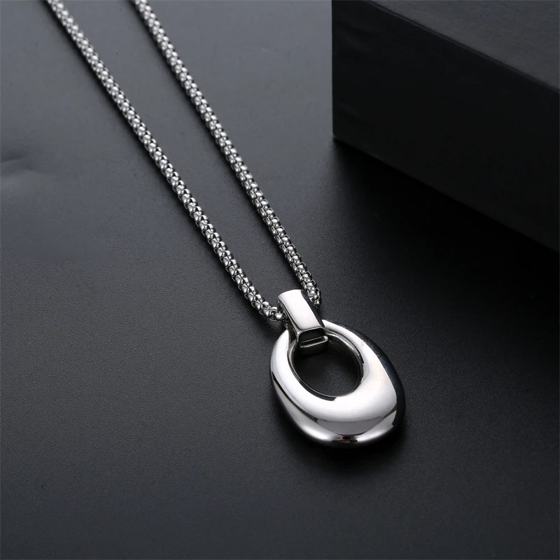 Мужской кулон OPJ модное простое геометрическое ожерелье в форме яйца из