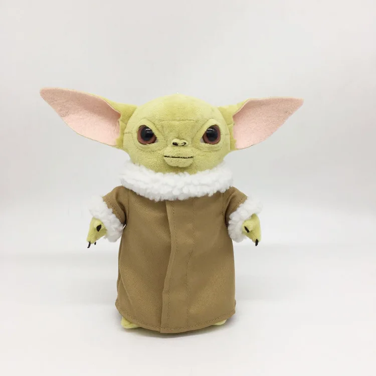 Фото 18-25 см плюшевая кукла «Звездные войны» Mandalorian Baby Yoda, плюшевая мягкая кавайная детская игрушка, подарки на Хэллоуин №3