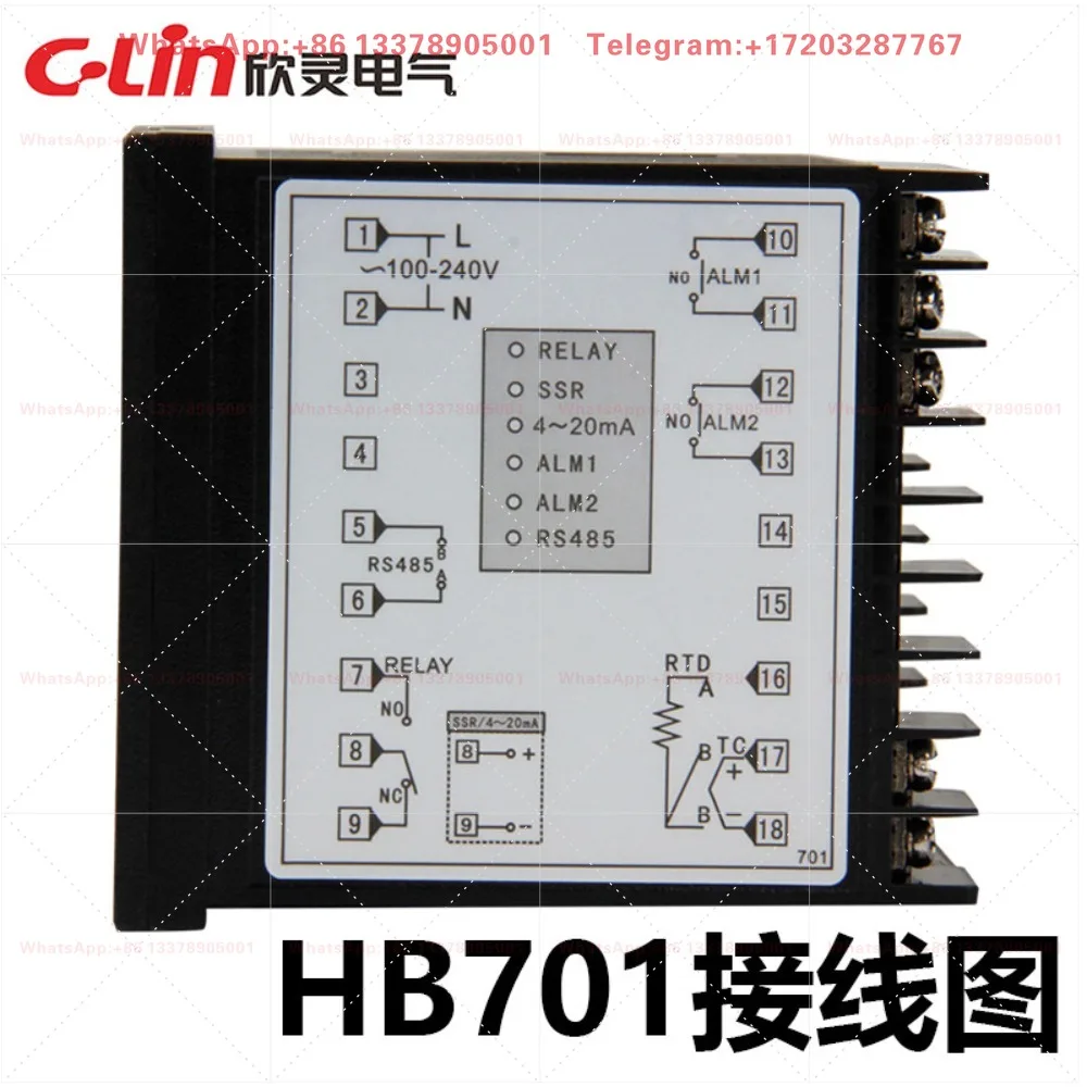 Фото Терморегулятор Xinling HB101-FK-M*AN/VAN Smart K-Type E-Type 701/401/901 с цифровым дисплеем, 220В №4
