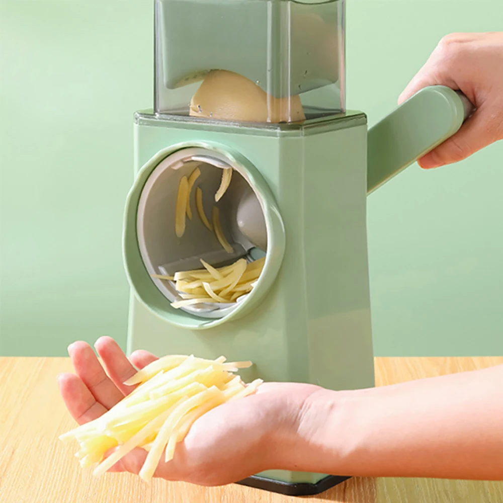 

Multi Functional Vegetable Slicer Food Processor Manual Rotary Slicer Household Kitchen Accessories Potato Residue Scraper Tools