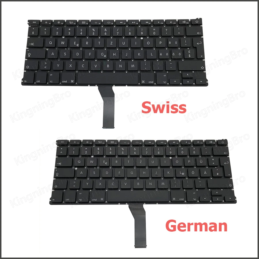 Новая клавиатура A1369 для замены в MacBook Air 13" A1466 US UK Spain French Russian German Hungary 2011-2017 и выше.