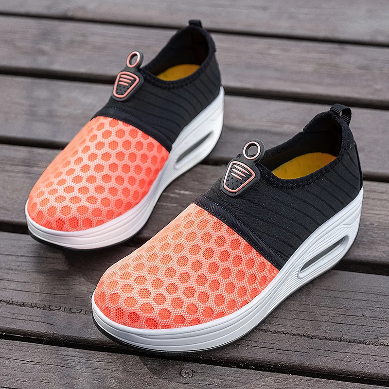 Женские Теннисные Туфли На Платформе Вулканизированная Обувь Модный Сетчатый