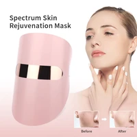 led mask face light therapy 3 colors photon skin rejuvenation mascara facial led phototherapy treatment for beauty and health