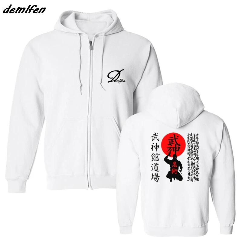 

Spring Autumn Men Hoody Fleece Sweatshirt New Bujinkan Dojo Budo Taijutsu Ninjutsu Japanese Kanji 9 School Hoodie Jacket Coat
