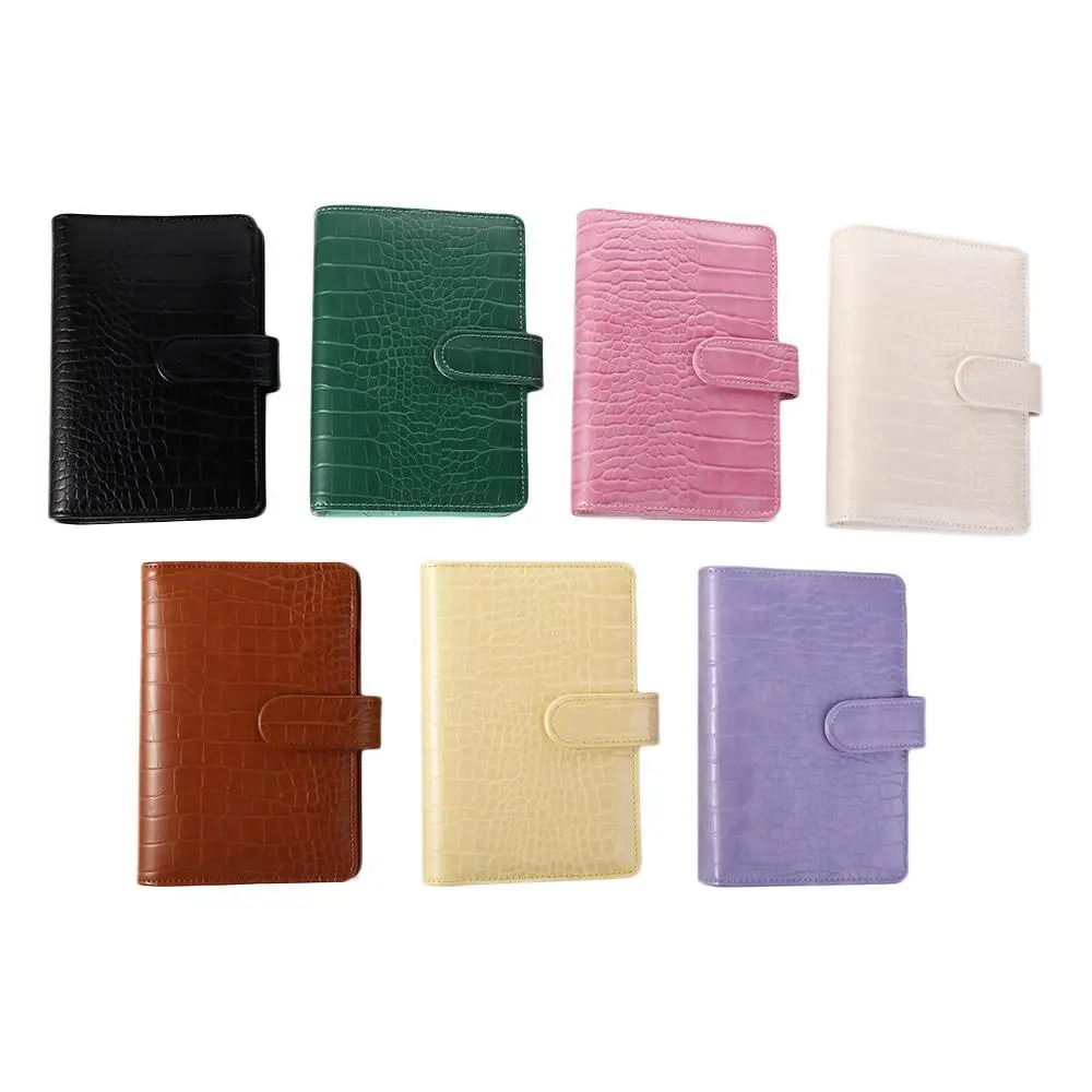 

Stationery 6 Ring PU Leather Crocodile Pattern Ring Binder Notebook Cover Binder Cover Notepad Cover Loose-Leaf Cover