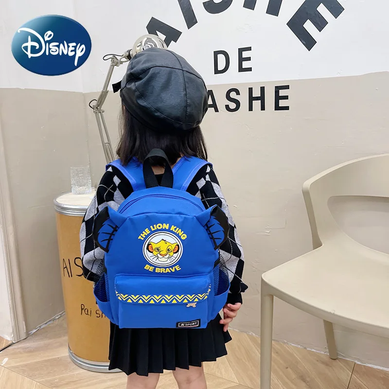 Disney Mini Backpack for Kids Kindergarten Small Schoolbag Children's Cartoon Lion King Baby Leisure Class Bag Free Shipping