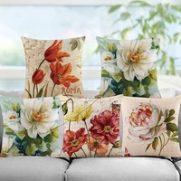 colorful flower cushion sunflower rose dandelion decorative pillows decoration pillowcase for car home