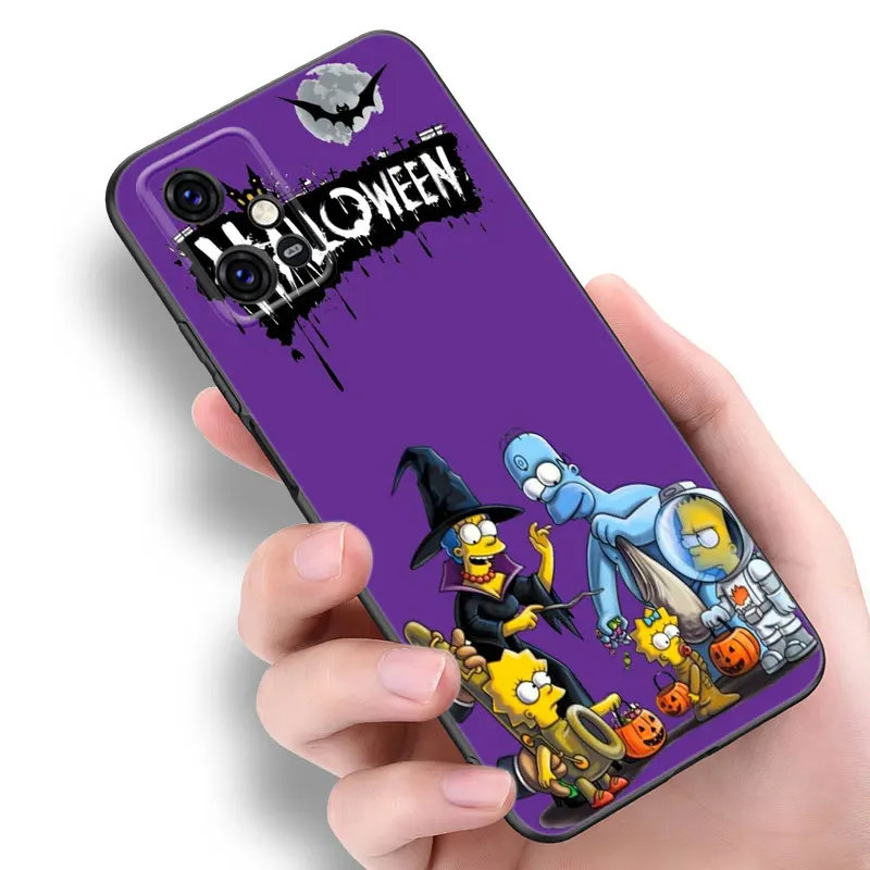 Cartoon Homers-S-Simpsons Black Phone Case For VIVO V27 V29 V30 Pro Y02 Y15 Y17 Y33 Y76 S Y27 Y55 Y78 5G Y16 Y21 Y22 Y35 Y36