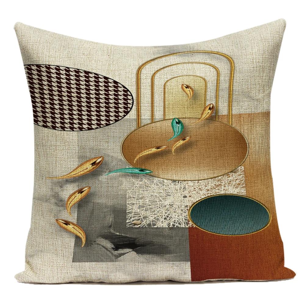 

Velvet Cushion Cover 2023 New Polyester Linen Abstract Nordic Modern Home Decoration Art Decorative Cushion Sofa Gift Art E2337