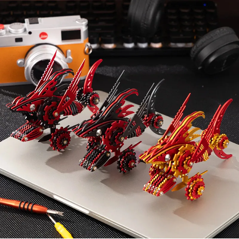 Фото MOKR Акула Ju Chi Sha 3D металлические головоломки игрушки и подарок DIY головоломка модель ручной работы Рождественский Новый год подарок на день рождения №1