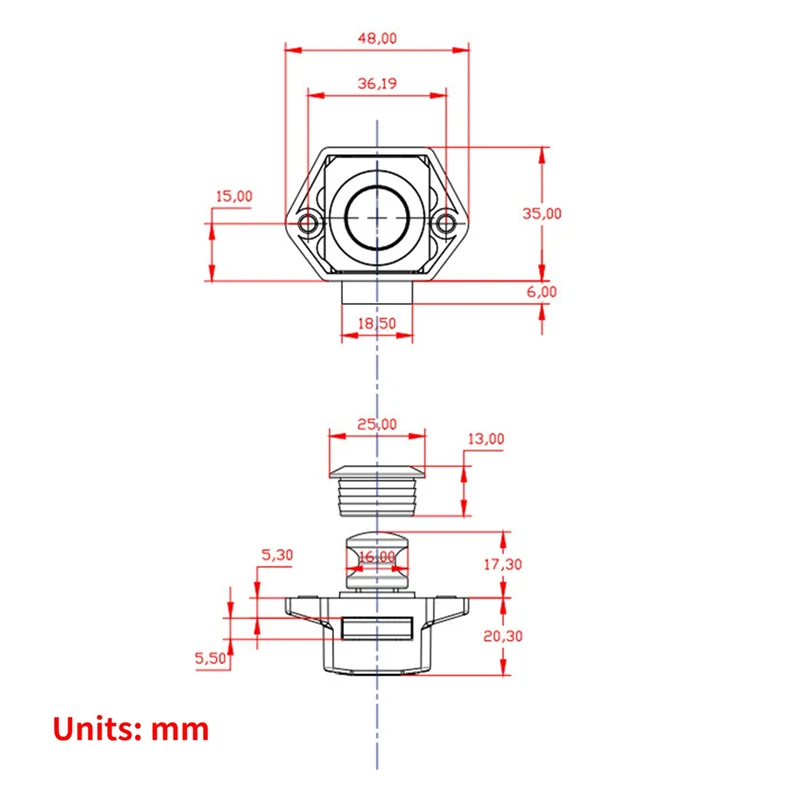 

10Pcs Camper Car Push Lock RV Caravan Boat Motor Home Cabinet Drawer Latch Button Locks Furniture Door Lock Hardware