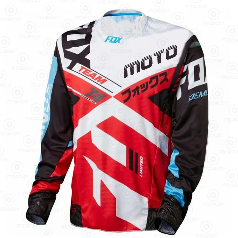 Camisetas de descensoMOTO Fox para bicicleta de montaña, camisetas de camuflaje DH para Motocross, ropa deportiva para bicicleta images - 6