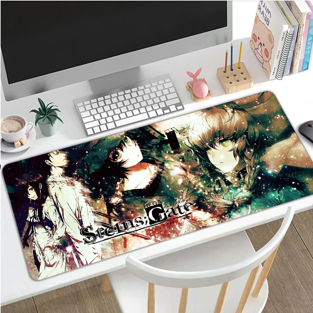 

steins gate mouse pad 700x300x2mm gaming mousepad anime Customized office notbook desk mat gel padmouse games pc gamer mats