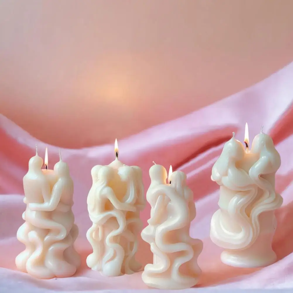 Силиконовая форма для свечей человеческая цилиндрическая ароматерапия свеча