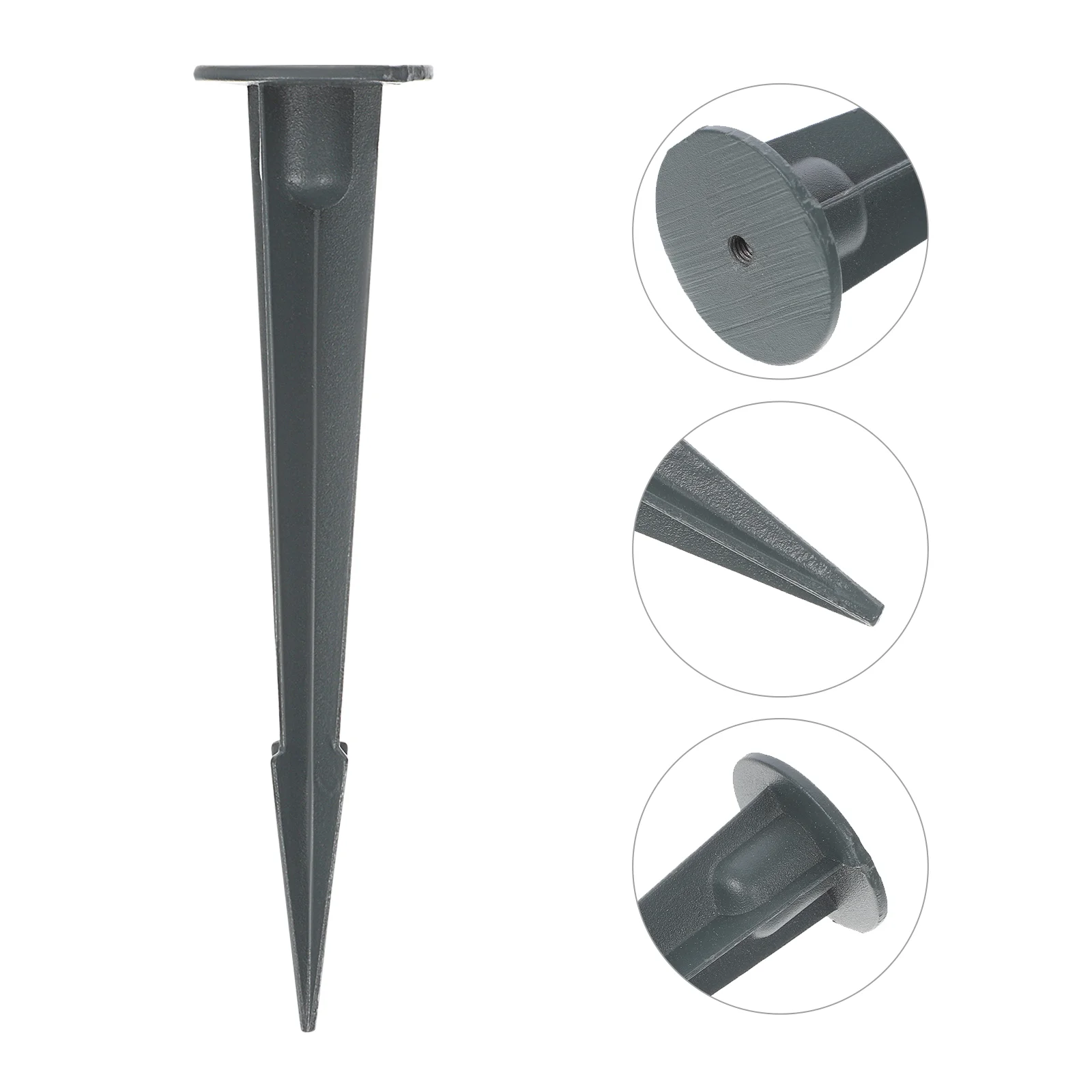 

4 Pcs Lawn Light Pole Outdoor Flood Metal Replacement Stakes Solar Ground Spike Nail Aluminum